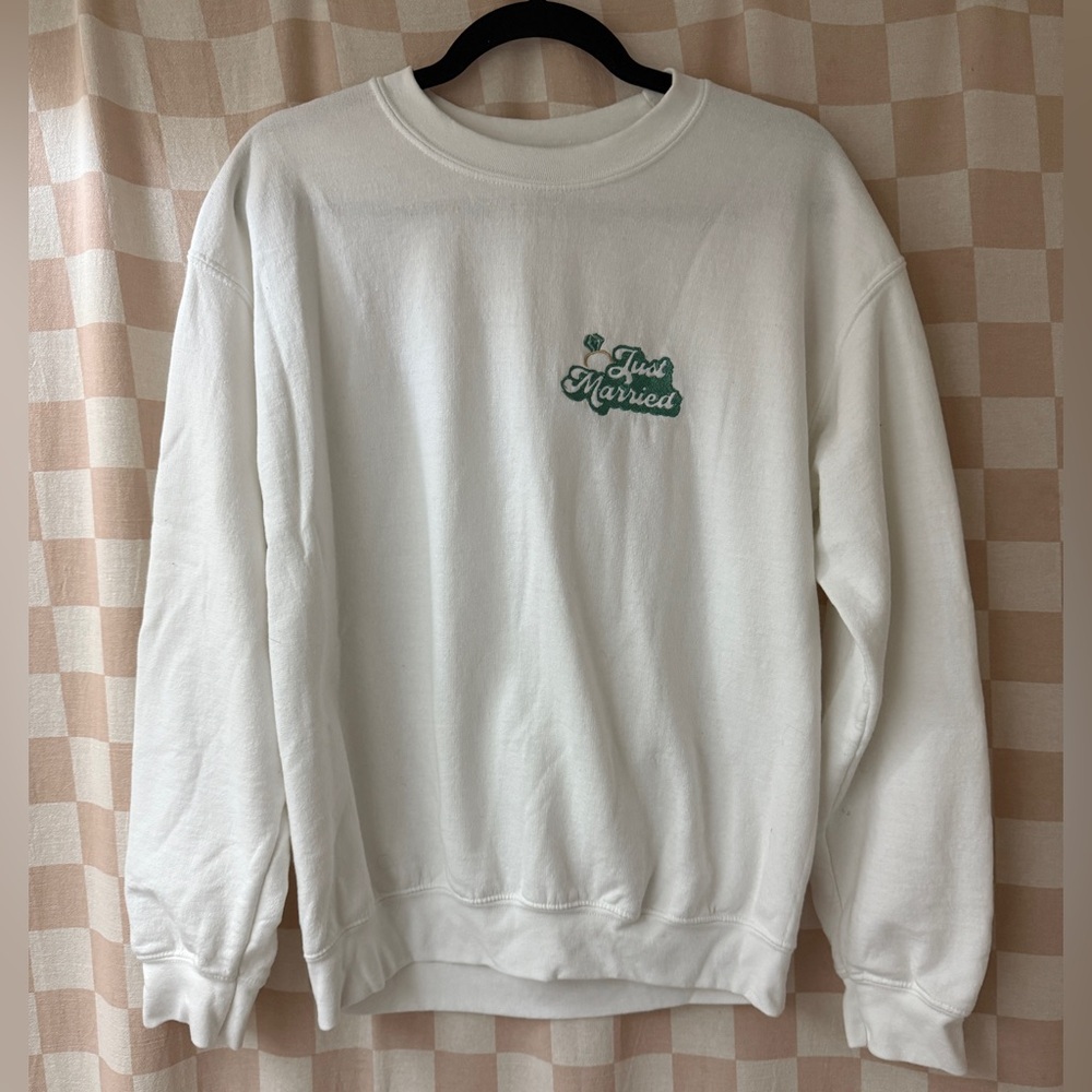 Just Married crew neck sweater